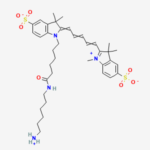Chemical structure of Sulfo-Cyanine5 amine
