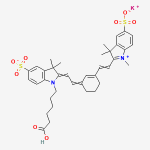 Chemical structure of Sulfo-Cyanine7 carboxylic acid