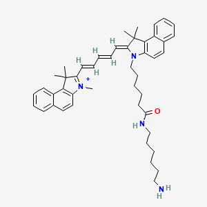 Chemical structure of Cyanine5·5 amine