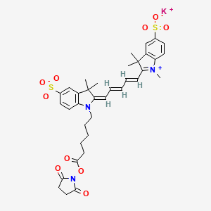 Chemical structure of Sulfo-Cyanine5 NHS ester
