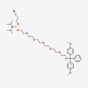 Chemical structure of Hexaethylene glycol phosphoramidite