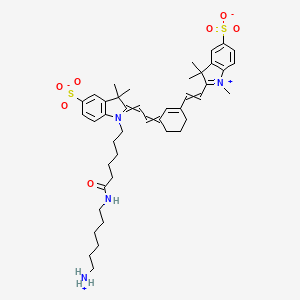 Chemical structure of Sulfo-Cyanine7 amine
