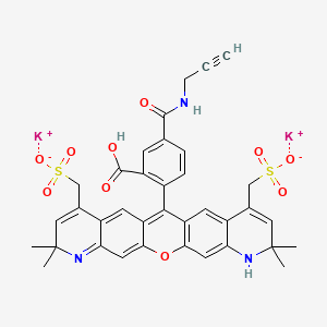 Chemical structure of AF568 alkyne, 5-isomer