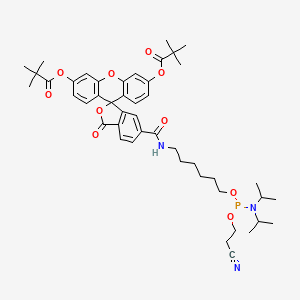 Chemical structure of FAM Phosphoramidite, 6-Isomer