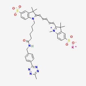Chemical structure of Sulfo-Cyanine5 tetrazine