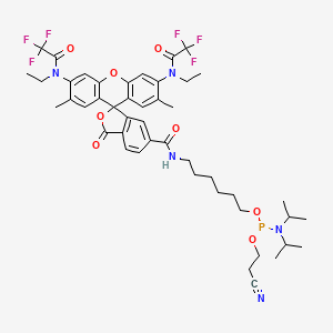 Chemical structure of R6G phosphoramidite, 6-isomer