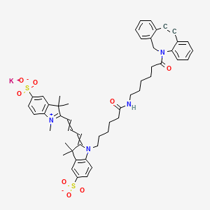 Chemical structure of sulfo-Cyanine3 DBCO