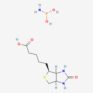 Chemical structure of Biotin phosphoramidite (hydroxyprolinol)