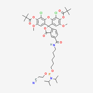 Chemical structure of JOE phosphoramidite, 5-isomer