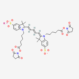 Chemical structure of Sulfo-Cyanine5 bis-NHS ester