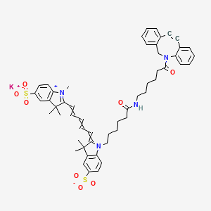 Chemical structure of sulfo-Cyanine5 DBCO