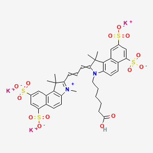 Chemical structure of Sulfo-Cyanine3·5 carboxylic acid