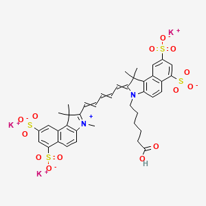 Chemical structure of Sulfo-Cyanine5·5 carboxylic acid