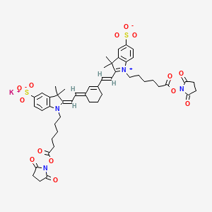 Chemical structure of Sulfo-Cyanine7 bis-NHS ester