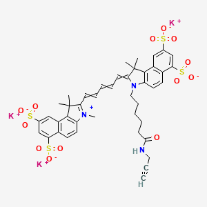 Chemical structure of Sulfo-Cyanine5·5 alkyne