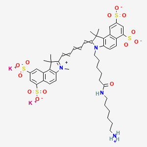 Chemical structure of Sulfo-Cyanine5·5 amine