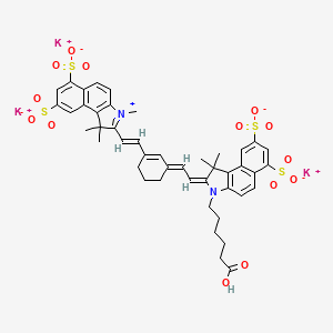 Chemical structure of Sulfo-Cyanine7·5 carboxylic acid