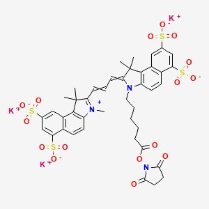 Chemical structure of Sulfo-Cyanine3·5 NHS ester
