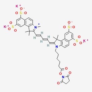 Chemical structure of Sulfo-Cyanine5·5 NHS ester