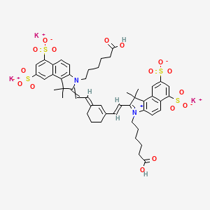 Chemical structure of Sulfo-Cyanine7·5 dicarboxylic acid