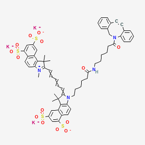 Chemical structure of sulfo-Cyanine5·5 DBCO