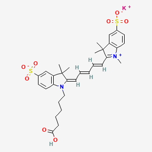 Chemical structure of Sulfo-Cyanine5 carboxylic acid