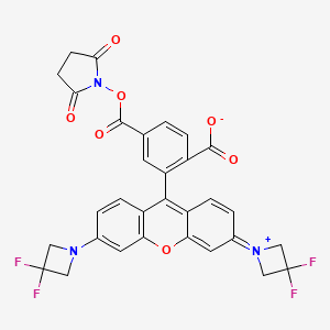 Chemical structure of Janelia Fluor 525, SE
