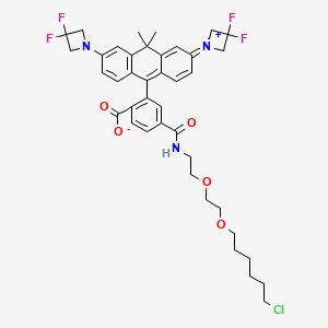 Chemical structure of Janelia Fluor® 585, Haloalkane