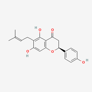 Chemical structure of 6-Prenylnaringenin