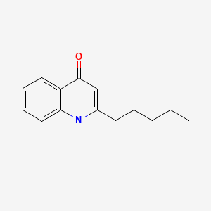 Chemical structure of 1-Methyl-2-pentyl-4(1H)-quinolinone