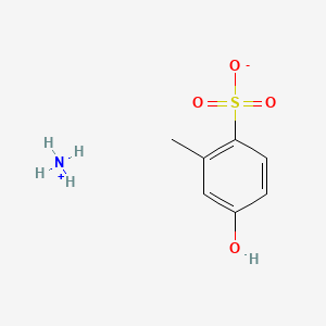Chemical structure of 4-Hydroxy-2-methylbenzenesulfonic acid ammonium