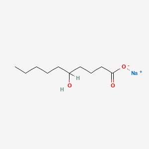 Chemical structure of 5-Hydroxydecanoate sodium