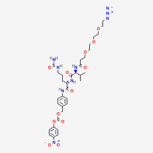 Chemical structure of Azido-PEG3-Val-Cit-PAB-PNP