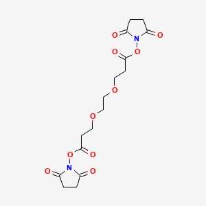 Chemical structure of Bis-PEG2-NHS ester