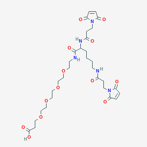 Chemical structure of Bis-Mal-Lysine-PEG4-acid