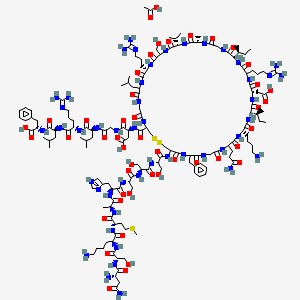 Chemical structure of Brain Natriuretic Peptide (1-32), rat acetate