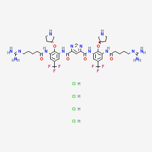 Chemical structure of Brilacidin tetrahydrochloride