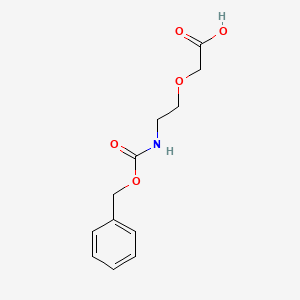 Chemical structure of Cbz-NH-PEG1-CH2COOH
