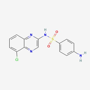 Chemical structure of Chloroquinoxaline sulfonamide