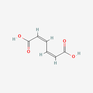 Chemical structure of cis,cis-Muconic acid