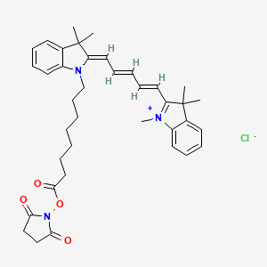 Chemical structure of Cyanine5 NHS ester chloride