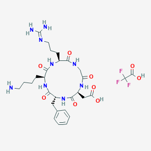 Chemical structure of Cyclo(-RGDfK) TFA
