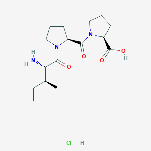 Chemical structure of H-Ile-Pro-Pro-OH hydrochloride