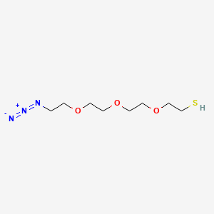 Chemical structure of HS-PEG3-CH2CH2N3
