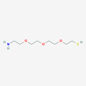 Chemical structure of HS-PEG3-CH2CH2NH2