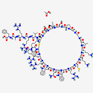 Chemical structure of Lactoferrin (17-41) (acetate)
