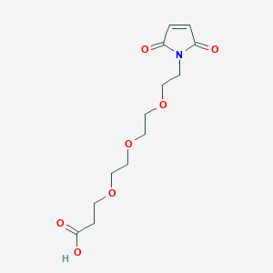 Chemical structure of Maleimido-tri(ethylene glycol)-propionic acid