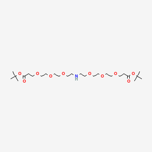 Chemical structure of NH-bis(PEG3-Boc)