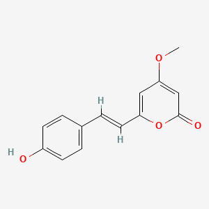 Chemical structure of 4'-Hydroxydehydrokawain