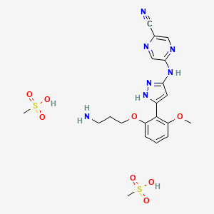 Chemical structure of Prexasertib dimesylate